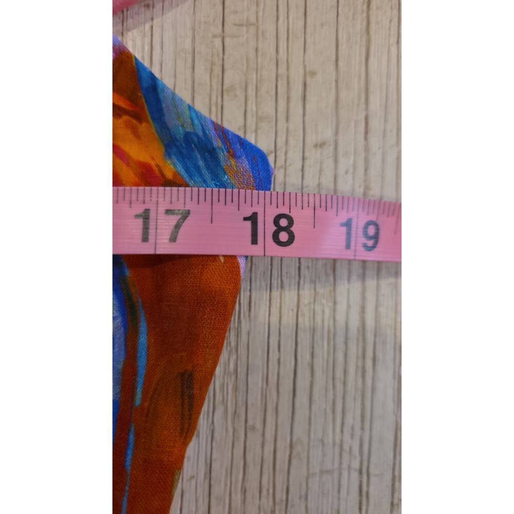 FARM Rio Colorful Bananas Wrap Dress Womens L Multicolor Abstract V-Neck Mini - Picture 13 of 15